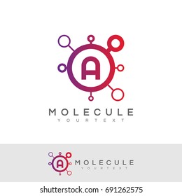 molecule initial Letter A Logo design