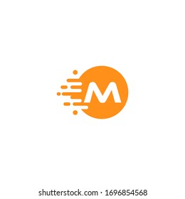 diseño del logotipo de la letra M inicial de la molécula