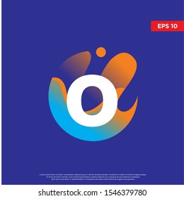 molecule initial letter o icon. modern logo, template design