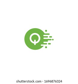 molecule initial Letter Q Logo design