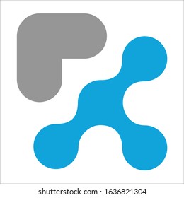 molecule initial Letter R Logo design , Technology Logo Design Element , Initial R Design Vector with Dots. - VECTOR
