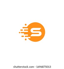 diseño del logotipo de la letra S inicial de la molécula