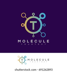 molecule initial Letter T Logo design