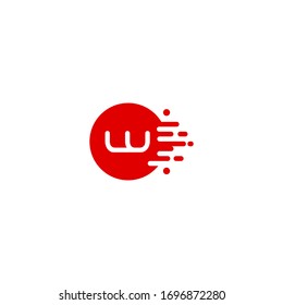diseño de logotipo de la letra W inicial de la molécula