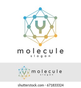 molecule initial Letter Y Logo design