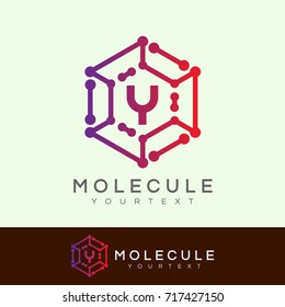 molecule initial Letter Y Logo design