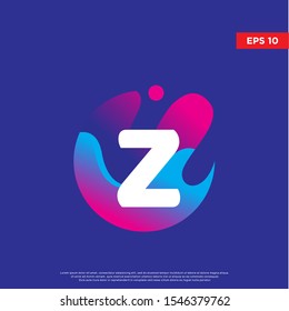 molecule initial letter z icon. modern logo, template design