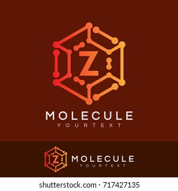 molecule initial Letter Z Logo design