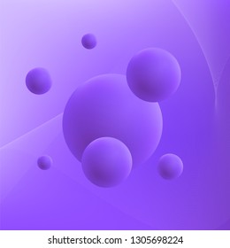 Molecule isolated on background. 3D concept illustration. Vector template. - Vector 
