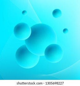 Molecule isolated on background. 3D concept illustration. Vector template. - Vector 