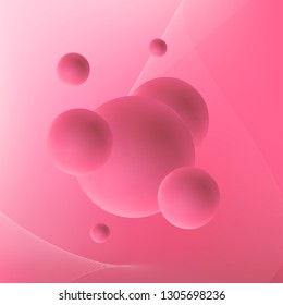Molecule isolated on background. 3D concept illustration. Vector template. - Vector 