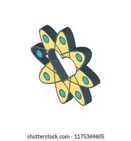 Molecule isometric left top view 3D icon