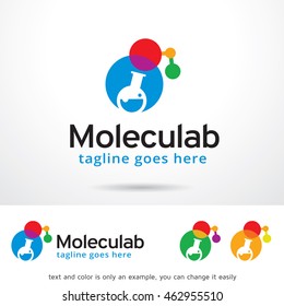 Molecule Lab Logo Template Design Vector