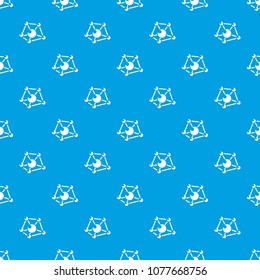 Molecule lab pattern vector seamless blue repeat for any use