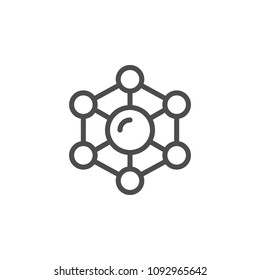 Molecule line icon