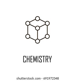 Molecule line icon. High quality black outline Logo for web site design and mobile apps. Vector illustration on a white background.