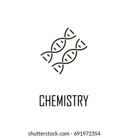 Molecule line icon. High quality black outline Logo for web site design and mobile apps. Vector illustration on a white background.