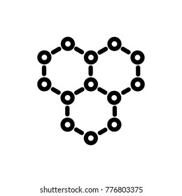 Molecule line icon. High quality black outline logo for web site design and mobile apps. Vector illustration on a white background.