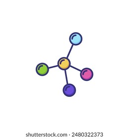 Molecule line icon. Science, biology, investigation. Science concept. Vector illustration for topics like science, investigation, biology