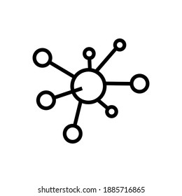 Molecule line icon vector template