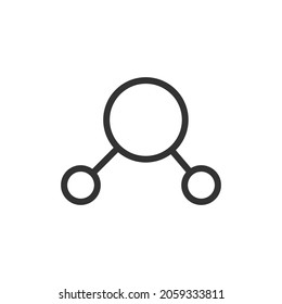 Molecule line icon. Web symbol for web and apps. Sign design in outline style. Molecule stroke object.