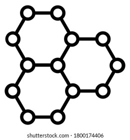 Molecule line particle structure, cell protein, vector icon