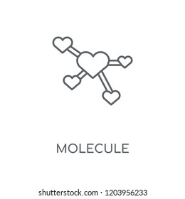 Molecule linear icon. Molecule concept stroke symbol design. Thin graphic elements vector illustration, outline pattern on a white background, eps 10.