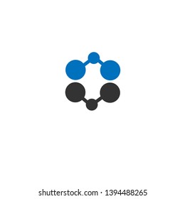 molecule linked icon logo vector
