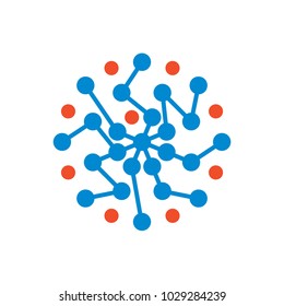 Molecule Logo Circle Icon Galaxy Abstract Round