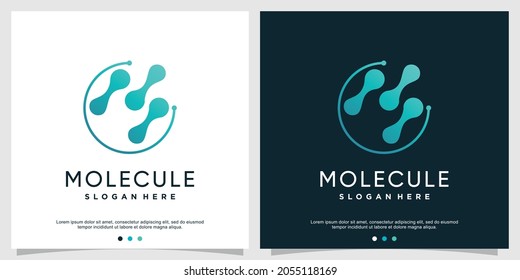 Logo-Konzept von Molecule mit modernem kreativem Stil, Premium Vektor Teil 1