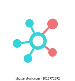 Molecule logo, Connection logo template
