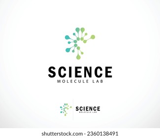 Logotipo molécula laboratorio de ciencia creativa red de tecnología de biología conexión icono diseño círculo digital