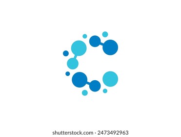 molecule logo design. connection technology symbol icon vector