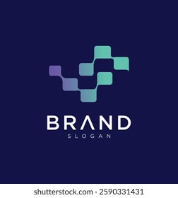 Molecule Logo Design Element Connected Dots Vector