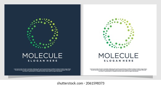 Molecule logo design with modern creative concept Premium Vector part 5