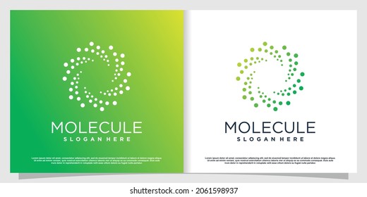 Molecule logo design with modern creative concept Premium Vector part 7