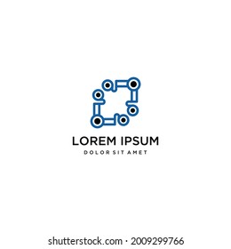 molecule logo design template .