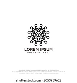 molecule logo design template .