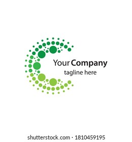 Ilustración vectorial de diseño de logotipo molecular