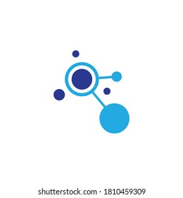 Molecule logo design vector illustration