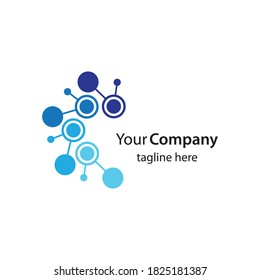 Molecule logo design vector illustration