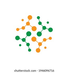 Molecule logo design vector illustration