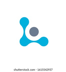 molecule logo design vector template sign