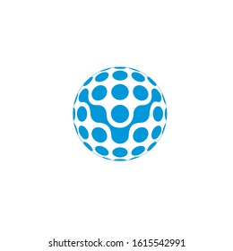 molecule logo design vector template sign