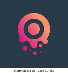 Molecule logo element vector icon design with creative modern letter O idea