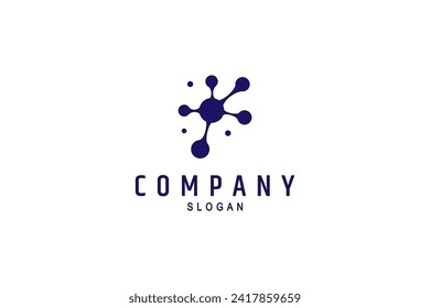 molecule logo icon design vector flat illustration style