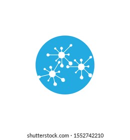 Molecule logo icon illustration vector template