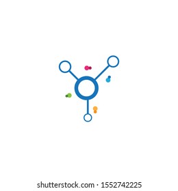 Molecule logo icon illustration vector template