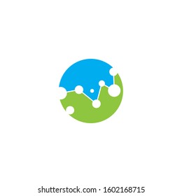 Molecule logo icon illustration vector template