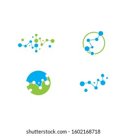 Molecule logo icon illustration vector template
